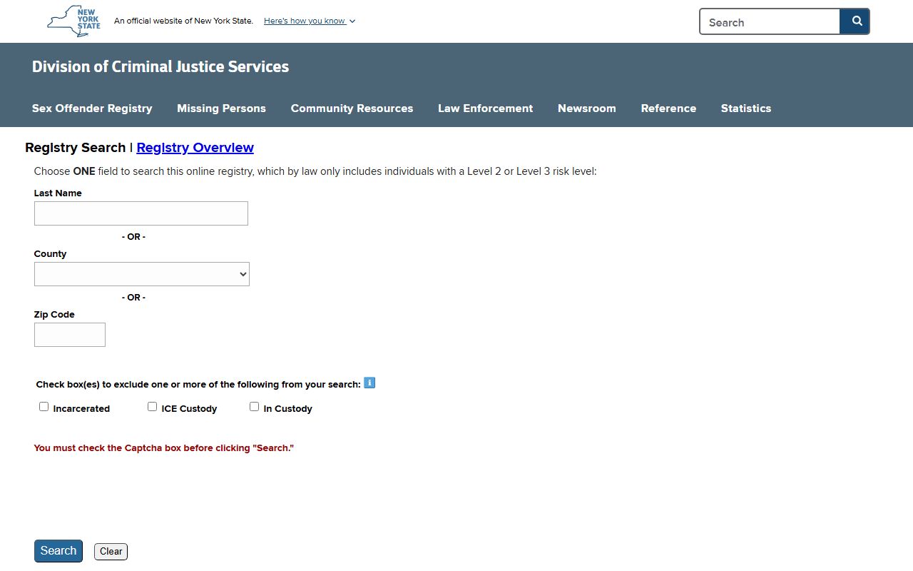 NYS Sex Offender Registry search results for Greenburgh showing Level 2 and Level 3 sex offenders
