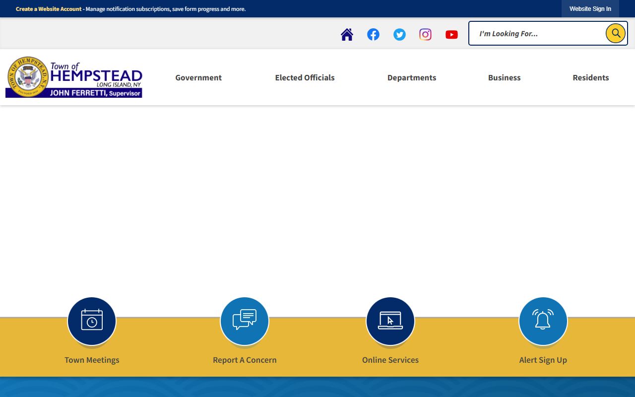 Town of Hempstead information page related to sex offender monitoring in Hempstead