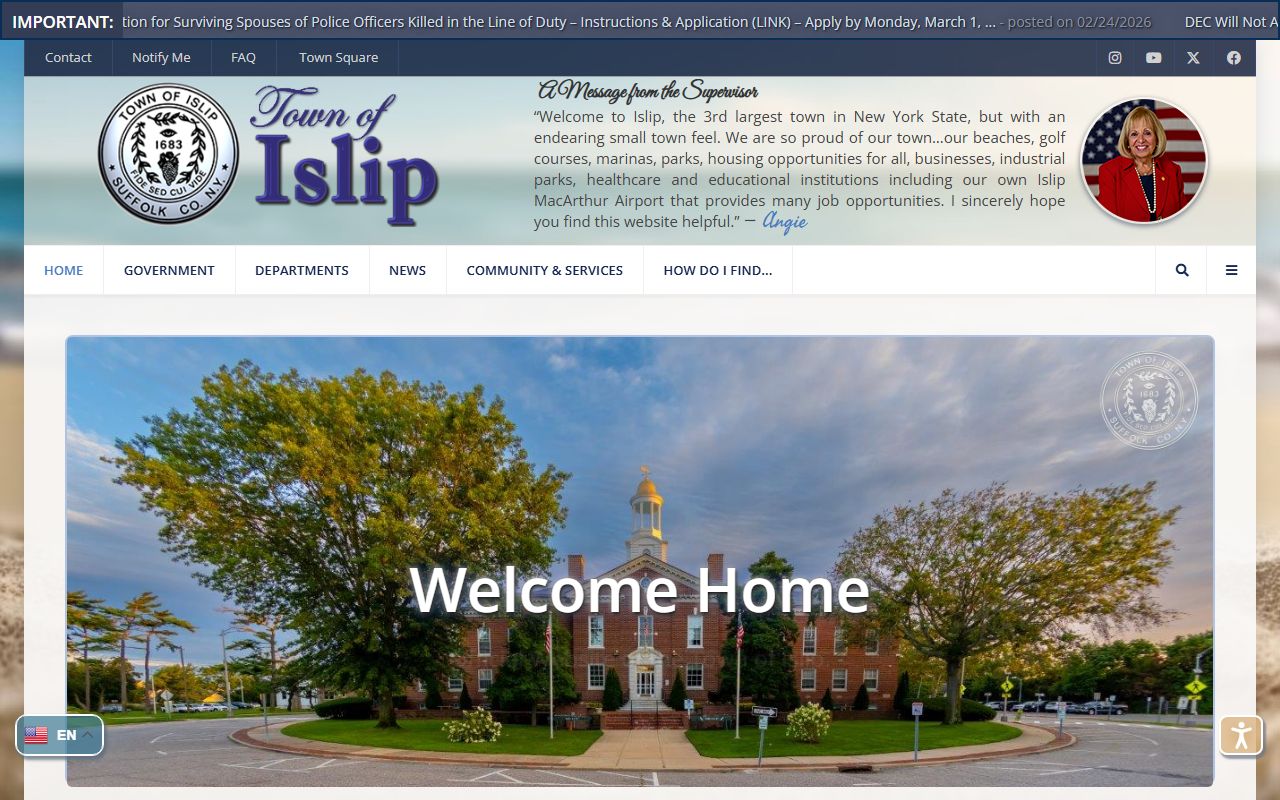 Town of Islip information page related to sex offender monitoring
