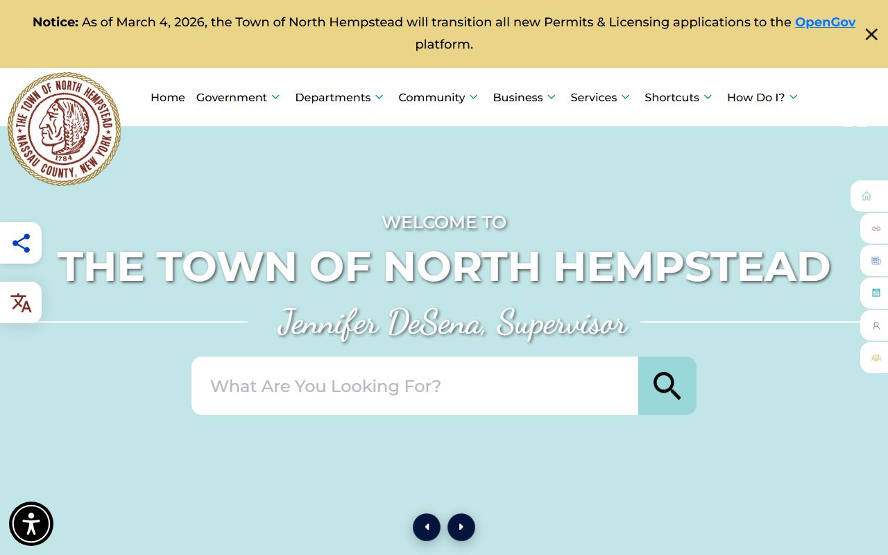 Town of North Hempstead information page for sex offender monitoring