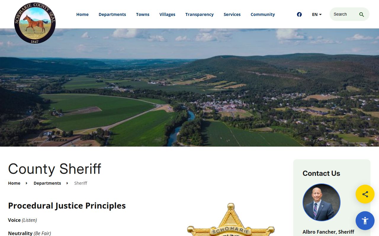 Schoharie County Sheriff's Office serving as the local sex offender monitoring agency